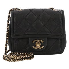 Chanel Double Stitch CC Flap Bag Iridescent Calfskin Mini 