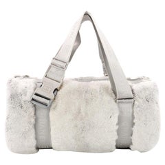 Chanel Sport Line Buckle Shoulder Bag Fur Medium