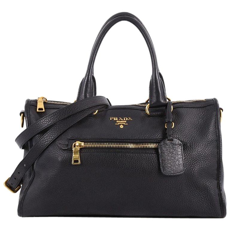 Prada, Bags, Prada Vitello Phenix Leather Convertible Bag