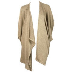 Issey Miyake tan draped cardigan jacket, 1980s 