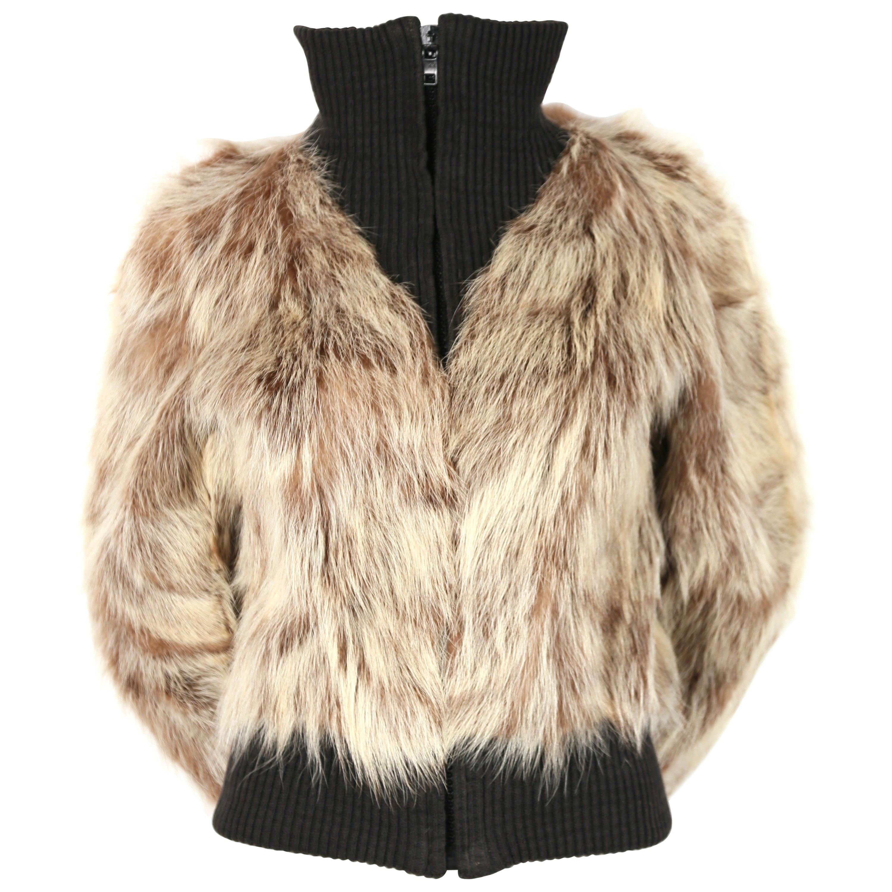 ribbed fur coat