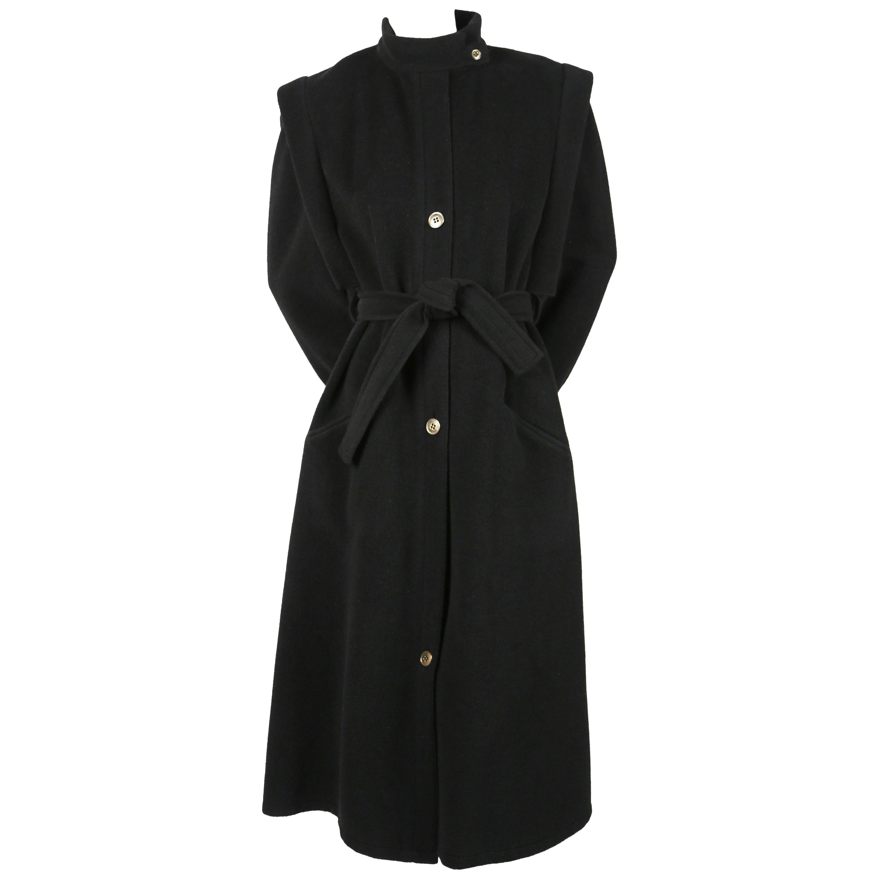 structured black coat