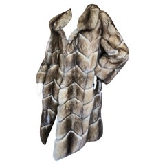 J. Mendel Golden Sable Chevron Pattern Fur Coat from Neiman Marcus