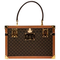 Celine Brown Monogram Canvas Rigid Vanity Case