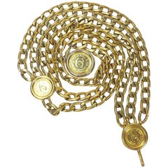 Chanel gilt Metal Vintage Chain Belt