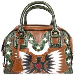 Dolce & Gabbana brown green white Lily Rodeo Bag 