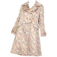 1960s Mod Metallic Geometric Coat & Dress