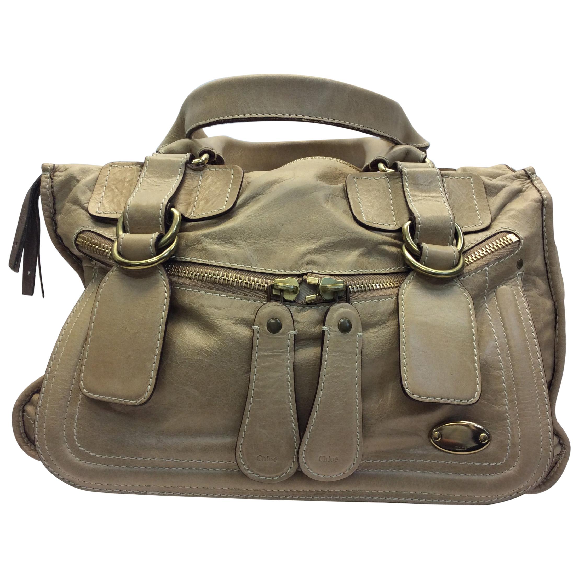 Chloe Tan Leather Handbag For Sale