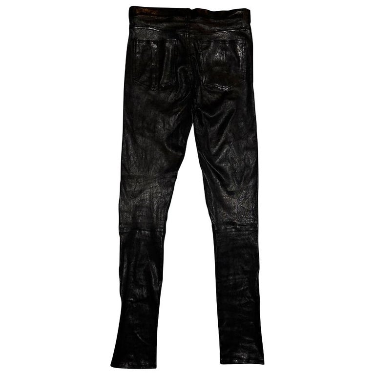 Black Rag and Bone Leather Pants For Sale at 1stDibs