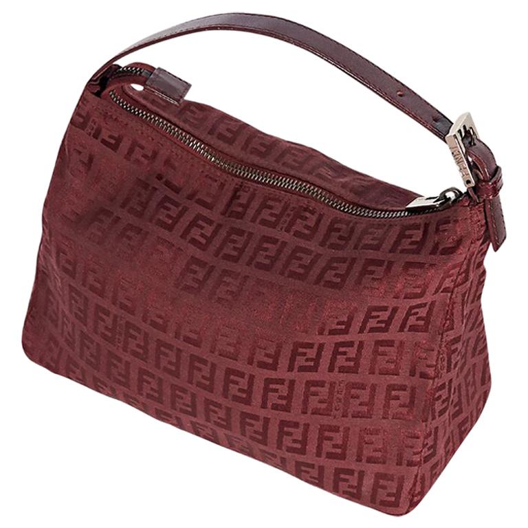 Red Vintage Fendi Monogram Shoulder Bag For Sale at 1stDibs vintage