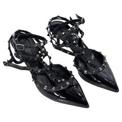 Black Valentino Rockstud Kitten Heels