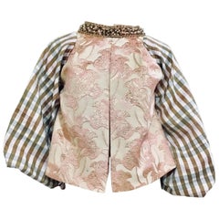 Beaded Gold and Pink Brocade Jacket