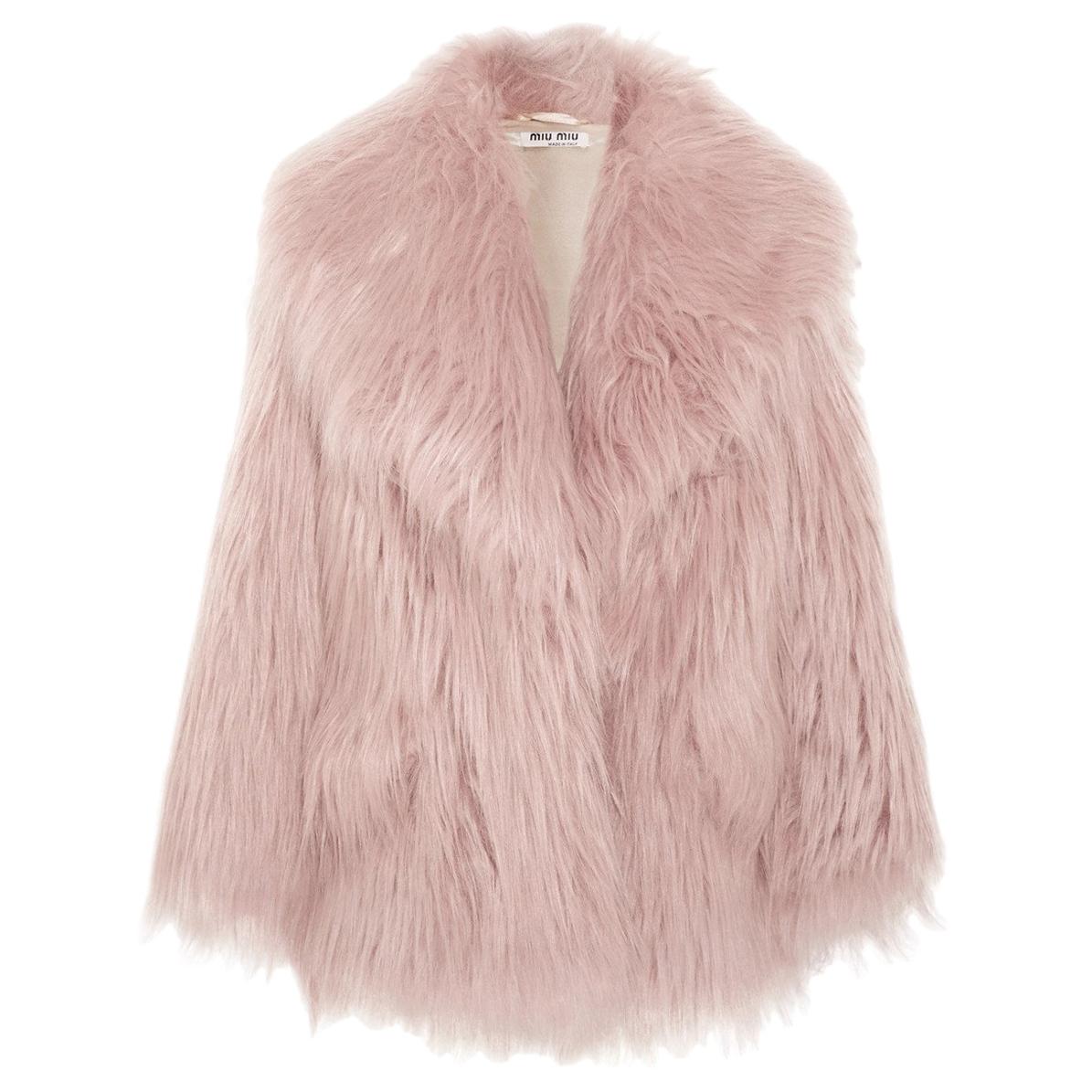 Miu Miu Oversized Faux Fur Coat 