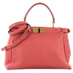 Fendi Selleria Peekaboo Handbag Leather Regular