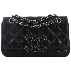 Chanel Crystal CC Kette Klappe Tasche gesteppt irisierenden Ziegenleder Mini