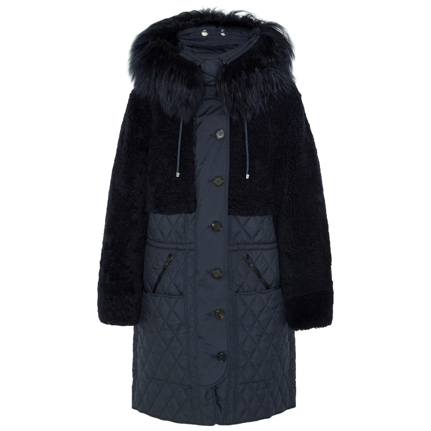 Chloé Snow Capsule Shearling Quilted Shell Coat