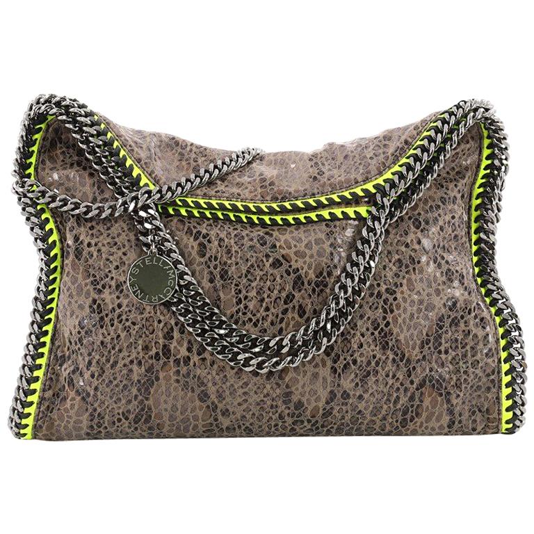 Stella McCartney Falabella Fold Over Bag Faux Python 