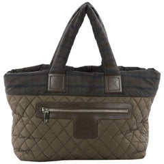 Chanel Coco Cocoon Zipped Tote Quilted Printed Nylon Medium