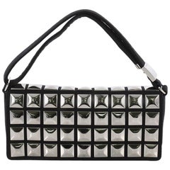 Chanel CC Pyramid Stud Flap Bag Embellished Jersey