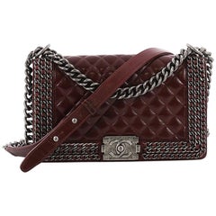 Chanel Chained Boy Flap Bag Quilted Glazed Calfskin Old Medium Chanel Chained Boy Flap Bag Quilted Glazed Calfskin Old Medium