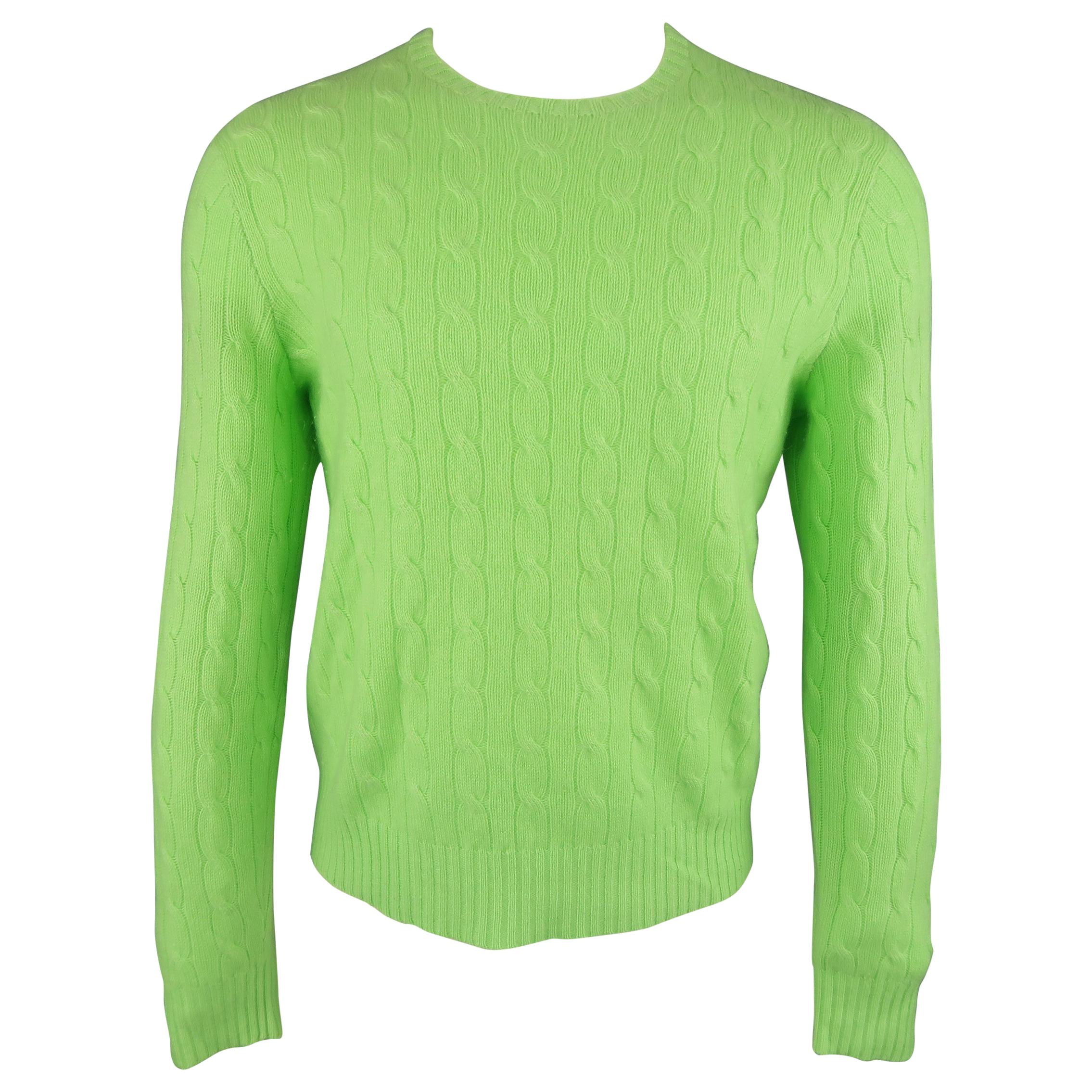 Ralph Lauren Light Green Knit Cashmere Sweater
