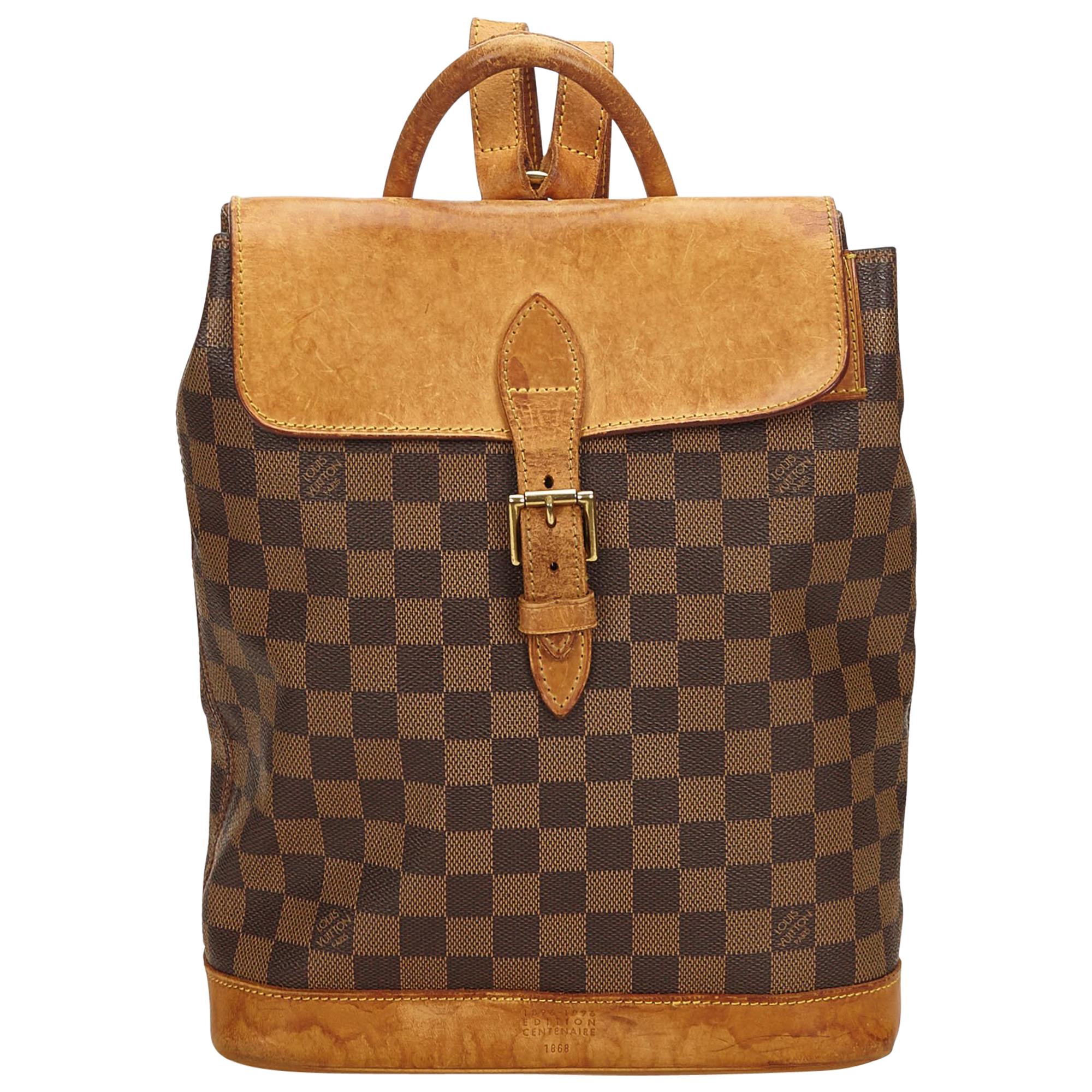Louis Vuitton Brown Damier Ebene Arlequin Backpack  For Sale