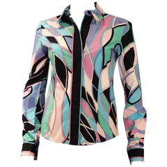 Emilio Pucci Vintage Cotton button up Shirt, 1970s  