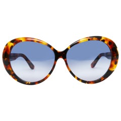 Vintage Jackie O. Martinique Blue Spectacle Sunglasses 