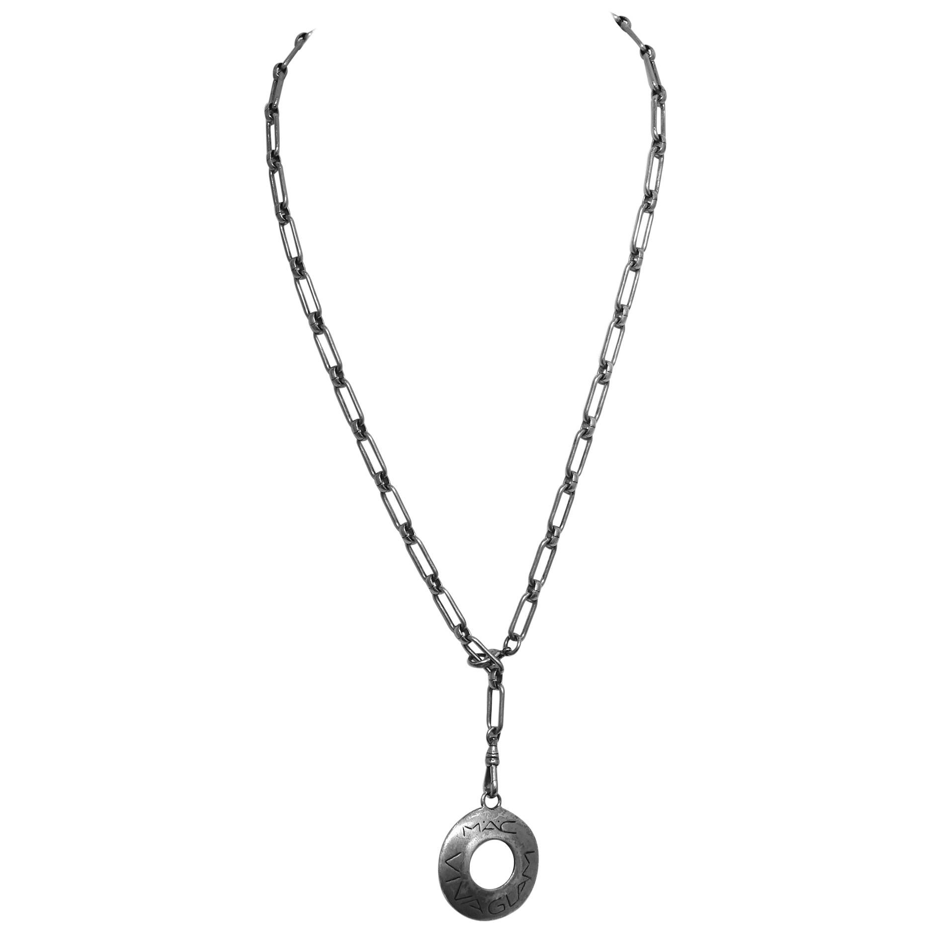Vintage Signed “Mac Viva Glam 96” Pendant Necklace