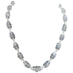 Vintage Art Deco 1920s Faceted Crystals Necklace
