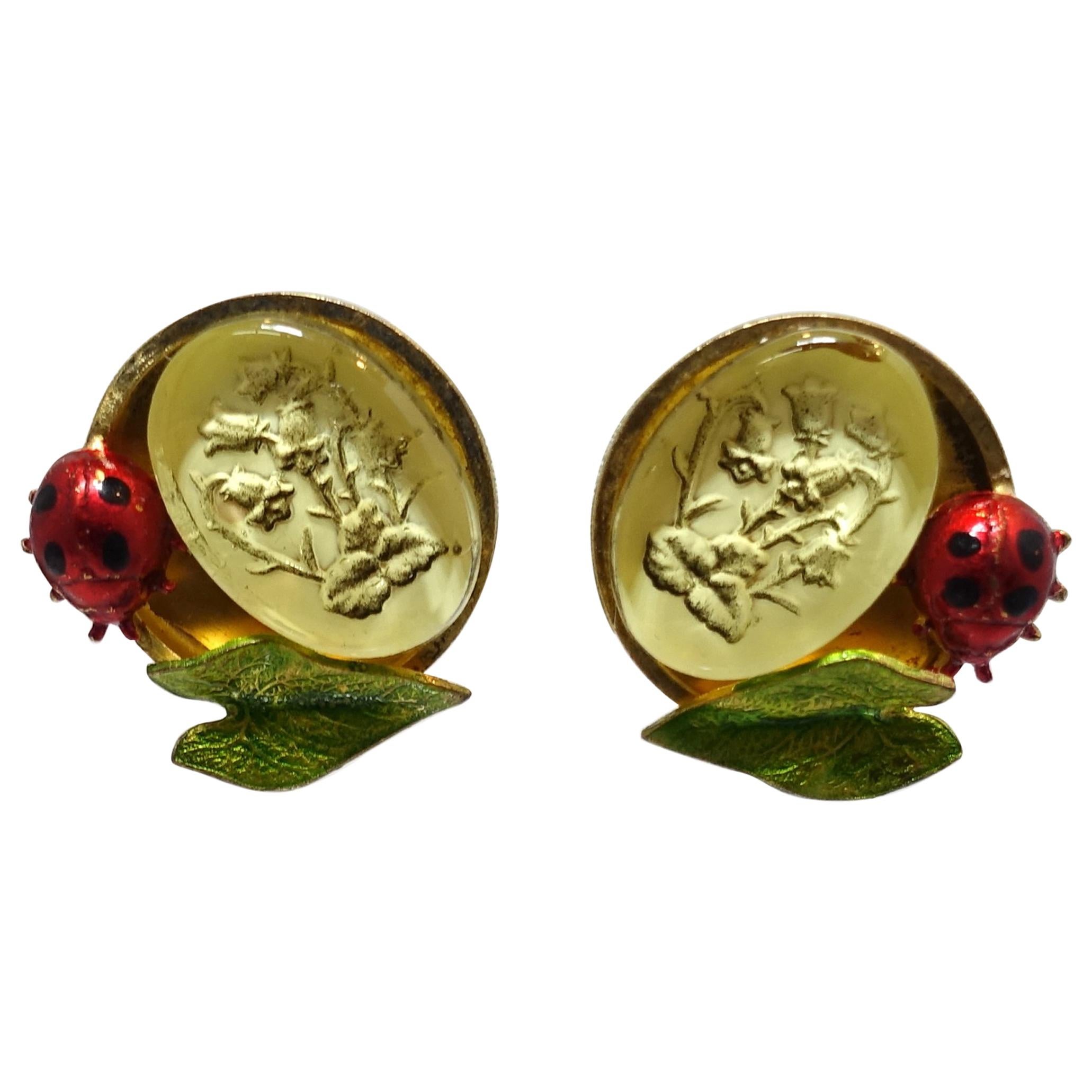 Vintage Signed Claudine Vilry Paris Earrings For Sale