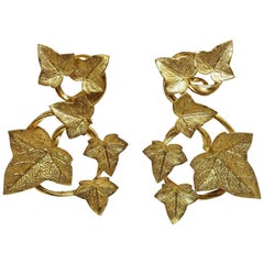 Dominique Aurientis Paris Vintage Floral Earrings