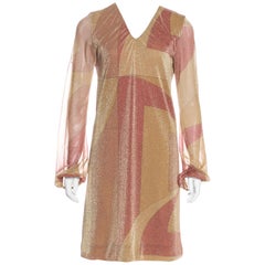 Nuevo vestido de cóctel Tom Ford for Gucci Runway Lycra Metallic, F / W 2000 It. 42