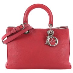 Christian Dior Diorissimo Tote Pebbled Leather Medium