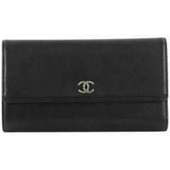 Chanel Trifold Wallet Caviar Long