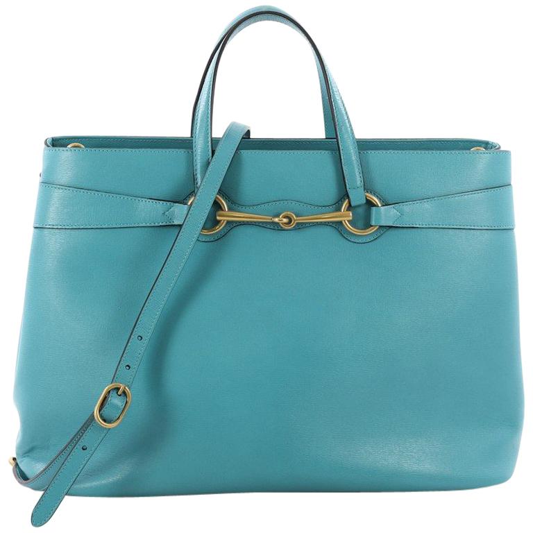 Gucci Bright Bit Convertible Tote Leather Large at 1stDibs