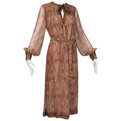Treacy Lowe Indian Summer Keyhole Dress, 1970s