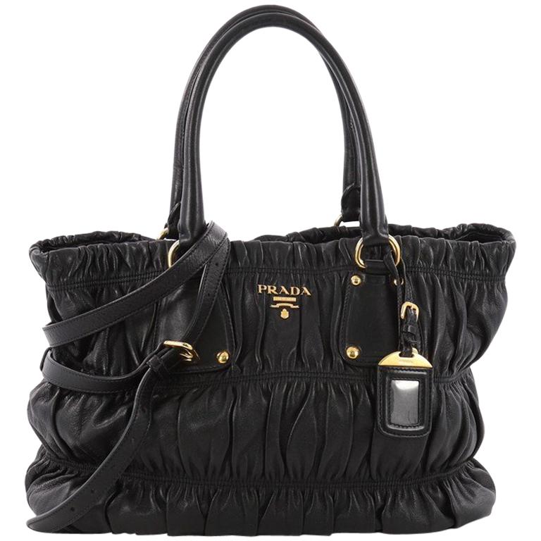 Prada Gaufre Convertible Tote Nappa Leather Medium