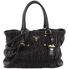 Prada Tessuto Nylon Nappa Gaufre Shopping Satchel Black - A World Of Goods  For You, LLC