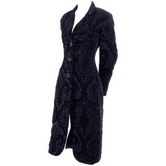 Dolce & Gabbana Cut Velvet Vintage Evening Coat