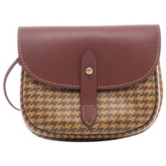 Ghurka Marley Hodgson Houndstooth Small Cartridge Shoulder Bag, Circa 1990s