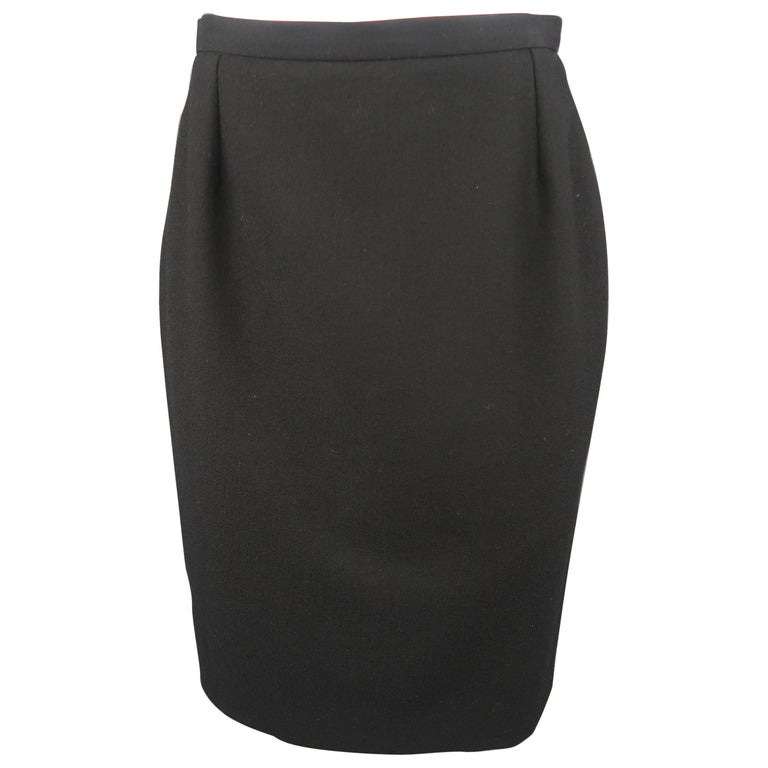 Rare Saint Laurent Brown Russian Collection Velveteen Skirt For Sale at ...