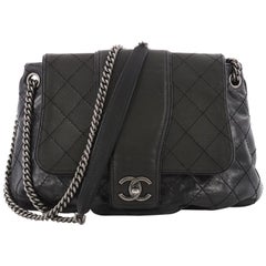 Chanel Bubble Graphic Messenger Quilted Calfskin with Caviar Large 