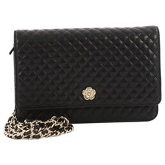 Chanel Camellia Wallet on Chain Micro Quilted Calfskin