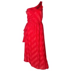 Bruce Oldfield Vintage Red Silk Dress