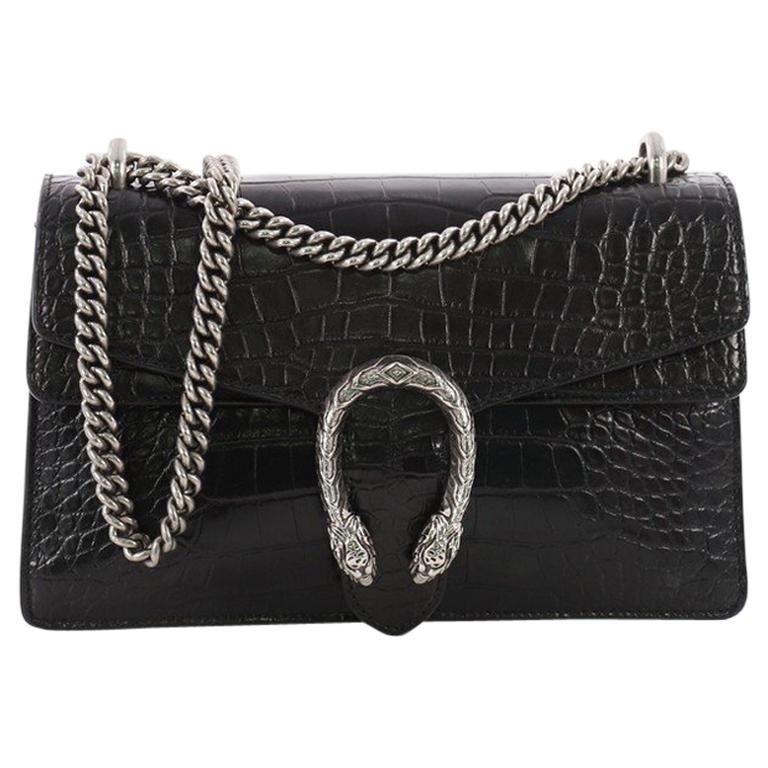 Buy Gucci Dionysus Handbag Crocodile Small Black 3467201