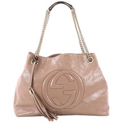 Gucci Soho Chain Strap Shoulder Bag Patent Medium