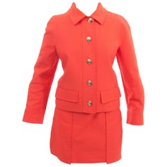 Gucci 1960 Style Skirt Suit with Gold Shield Buttons