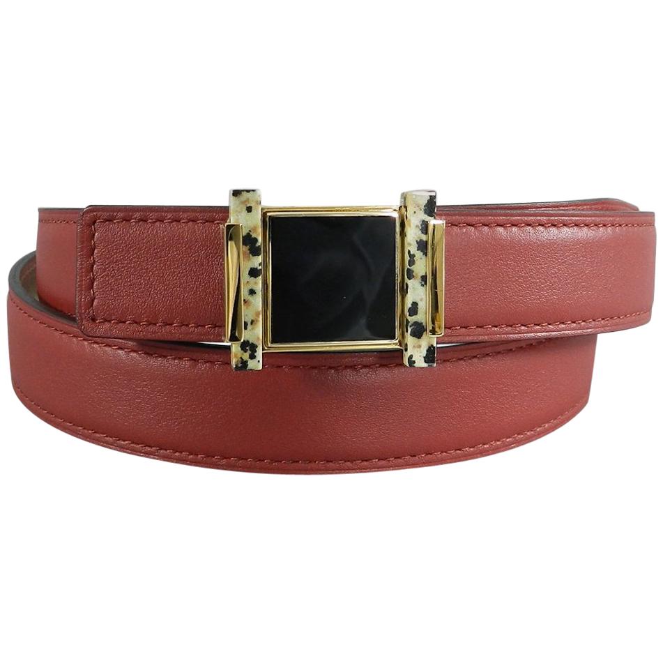 Hermes Limited Edition Runway 24mm Lacquer and Jasper Belt Kit, 2016