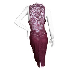  D&G Dolce & Gabbana Vintage Lace Overlay Sheer Cocktail Dress